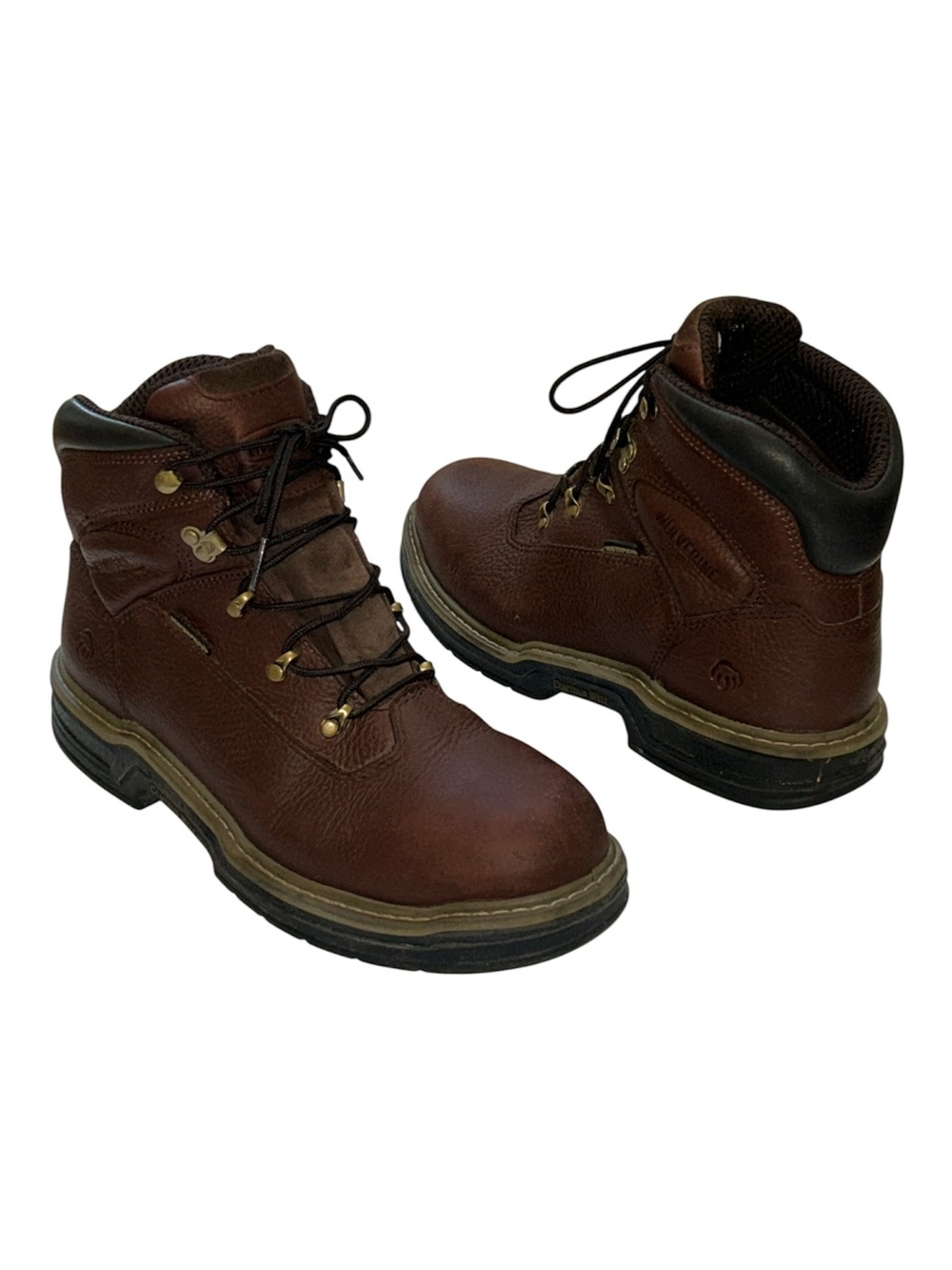 Wolverine Multishox Men's size 9.5 M Brown Waterproof Leather work boots.